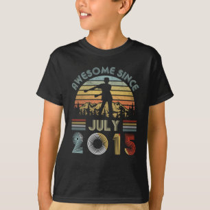 T-shirt 4ème L'anniversaire garçon soie en juillet 2015
