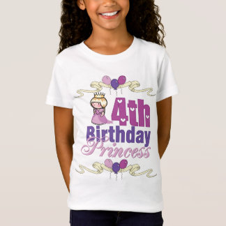 T-Shirt 4ème Princesse d'anniversaire