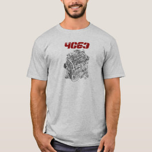 T-shirt 4g63 le moteur Mitsubishi éclipsent la voiture