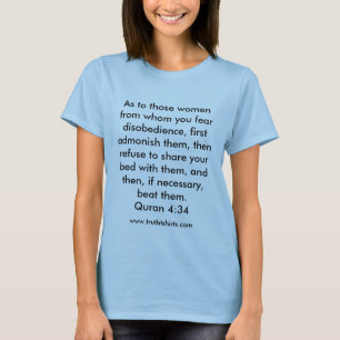 T-shirt 4h34 de Quran quant à ces femmes desquelles vous
