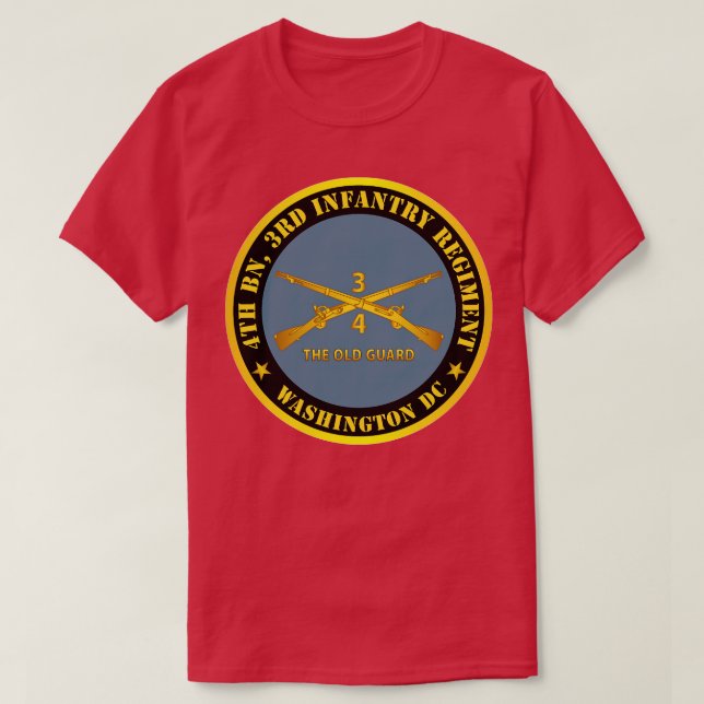 T-shirt 4th Bn 3rd Infantry Regiment Washington DC The Old (Design devant)