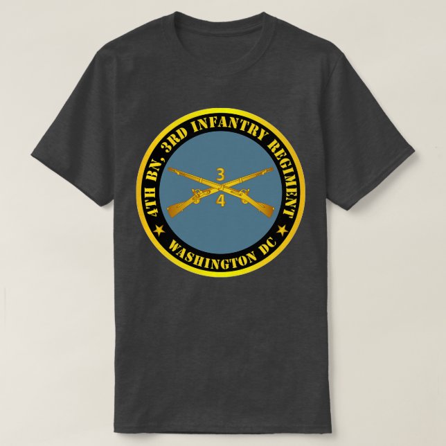 T-shirt 4th Bn 3rd Infantry Regiment Washington DC w Inf B (Design devant)