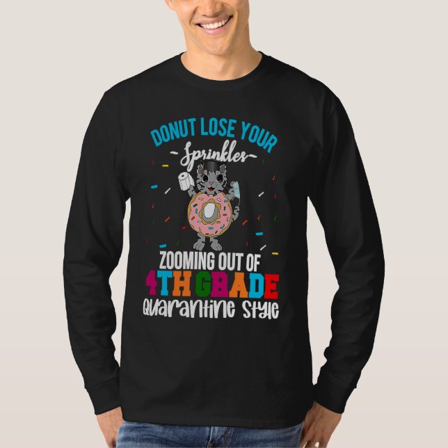 T-shirt 4th Grade Graduation Quarantine Donut Kitty Meme G (Devant)