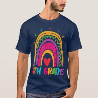 T-shirt 4th Grade Rainbow Teacher Student Back To School