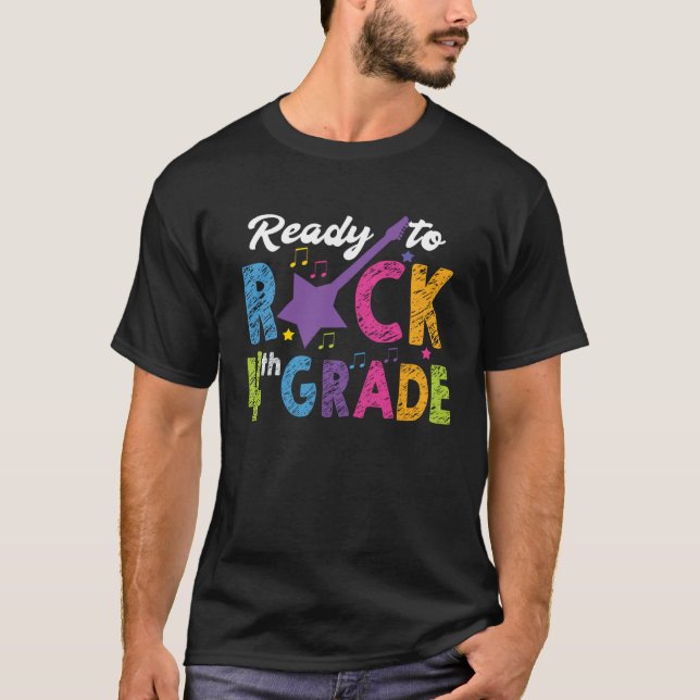 T-shirt 4th Grade School Ready to Rock Fourth Back to Scho (Devant)