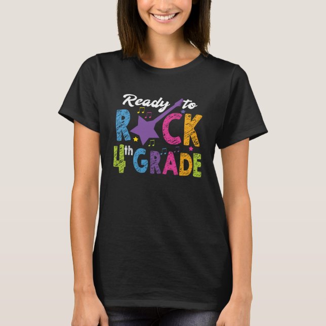 T-shirt 4th Grade School Ready to Rock Fourth Back to Scho (Devant)