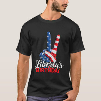 T-shirt 4Th July Uncle Peace Sign Patriot America Usa Flag