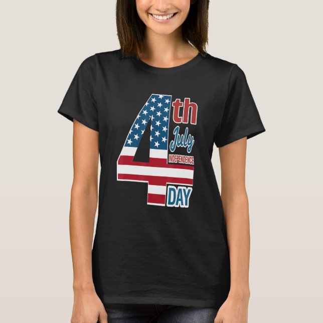 T-shirt 4th of July 2023 Independence Day With USA America (Devant)