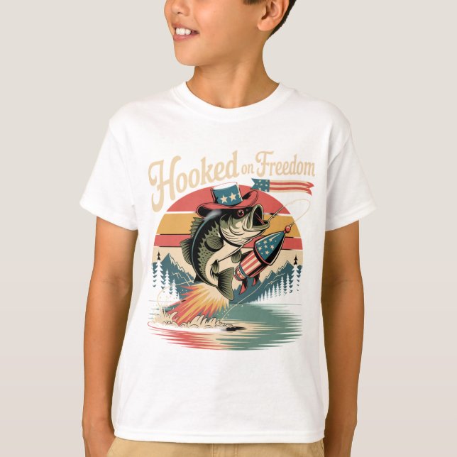 T-shirt 4th of July Cowboy Bass Shirt  (Devant)