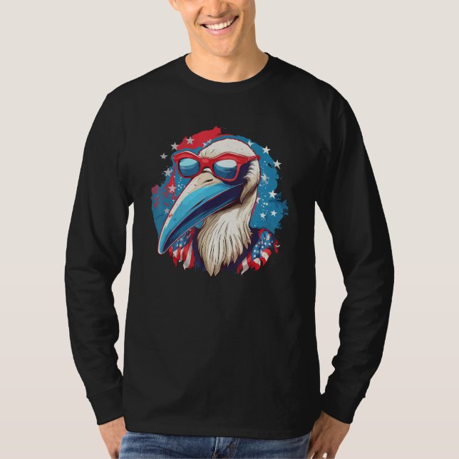 T-shirt 4th Of July Pelican Graphic (Devant)