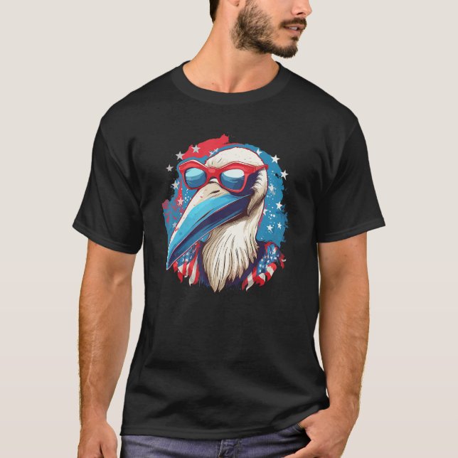 T-shirt 4th Of July Pelican Graphic (Devant)