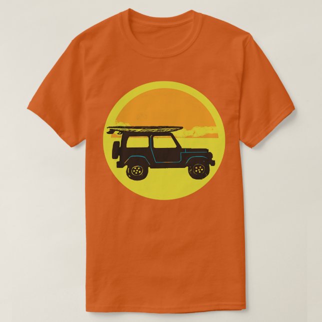 T-shirt 4x4 avec Surboard et Sun (Design devant)