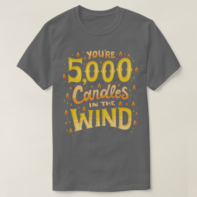 T-shirt 5000 bougies au vent (Design devant)