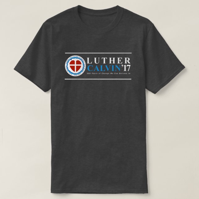 T-shirt 500th Chemise de Luther Calvin de réforme (Design devant)