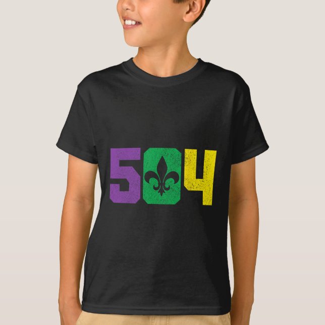 T-shirt 504 Indicatif régional Pride Nola Nouvelle-Orléans (Devant)