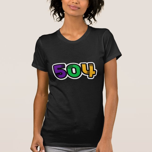 T-shirt 504 New Orleans Mardi Gras (Devant)