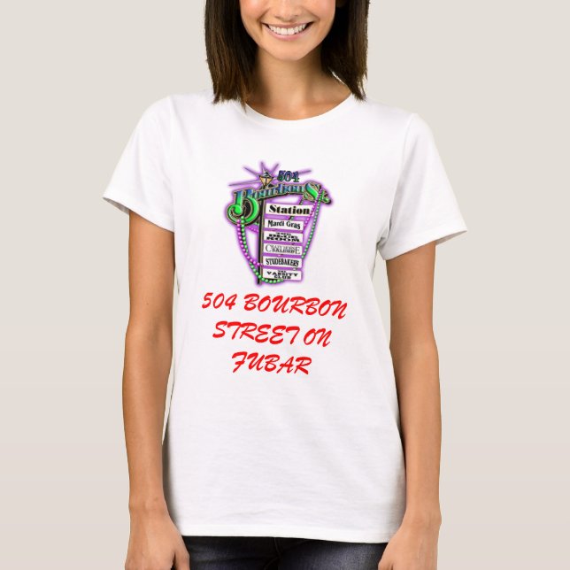 T-shirt 504LOGO, RUE de 504 BOURBON SUR FUBAR (Devant)