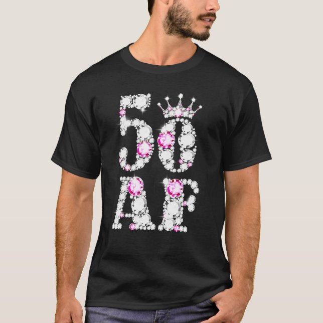 T-shirt 50 Af 50e Anniversaire 50 Anniversaire Rose Diamon (Devant)