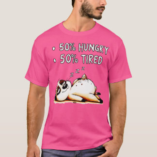 T-shirt 50 Affamés 50 Fatigué Animal Retour Imprimer