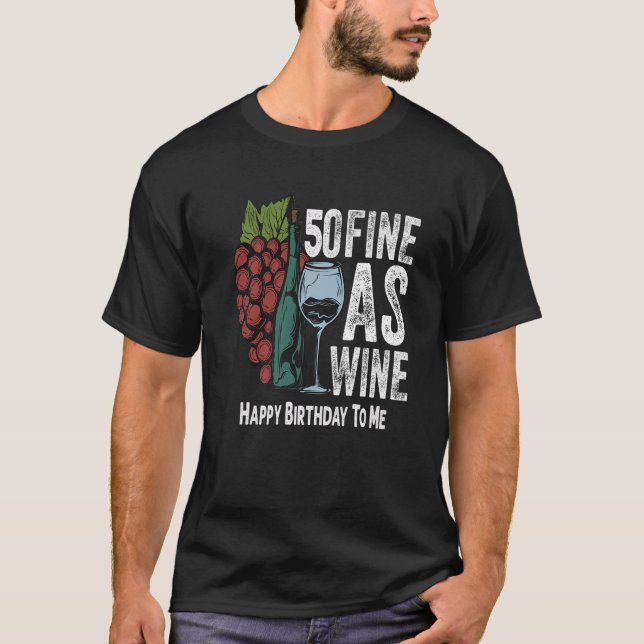 T-shirt 50 Amende Comme Vin 50 Anniversaire Fille 50 (Devant)