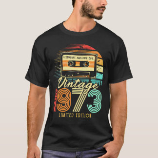 T-shirt 50 Ans 1973 Bande De Cassette 50E Anniversaire