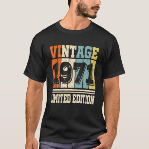 T-shirt 50 Ans 50E Anniversaire Vintage 1971 Limited Ed