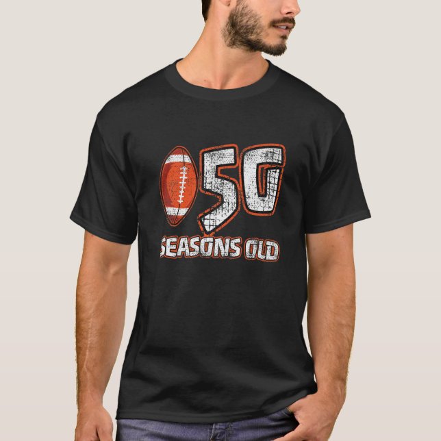 T-shirt 50 Ans 50E Saisons De Football Vieux Funny Footbal (Devant)