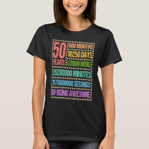 T-shirt 50 ans 600 mois 50e anniversaire cinquante
