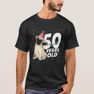 T-shirt 50 Ans Anniversaire Funny Animaux Carlins Amoureux
