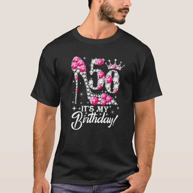T-shirt 50 Ans C'est mon 50e anniversaire Drôle Diam rose (Devant)
