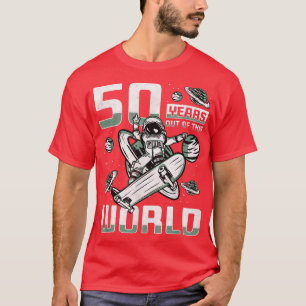 T-shirt 50 Ans De Ce Monde, 50e Anniversaire Patineur A