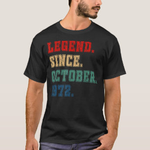 T-shirt 50 ans de légende depuis octobre 1972 50e naissanc