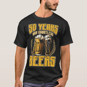 T-shirt 50 ans et innombrables bières merveilleuse célébra