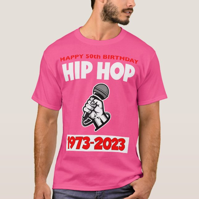 T-shirt 50 Ans Hip hop 50E Anniversaire Retro Mic (Devant)