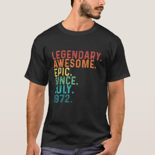 T-shirt 50 Ans Légende Depuis 1972 50E Anniversaire