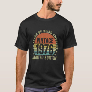T-shirt 50 Ans Vieux Fabriqué en 1976 Rétro 50e Naissance