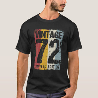 T-shirt 50 Ans Vintage 1972 50E Anniversaire Décoration