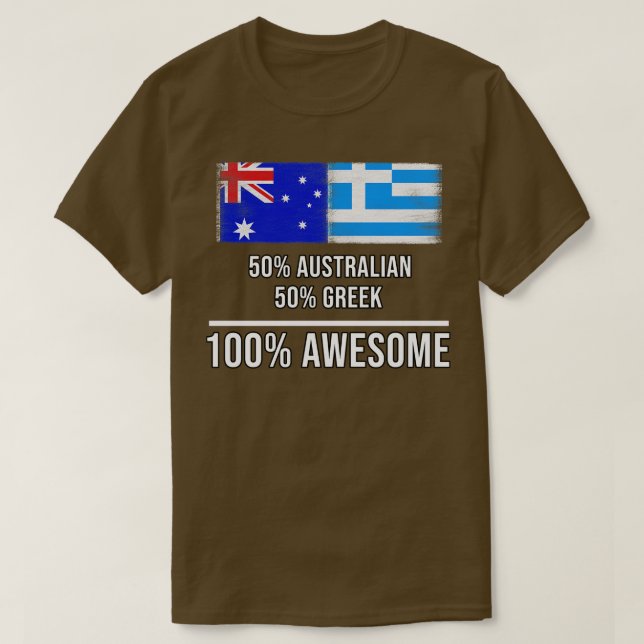 T-shirt 50 Australien 50 Grec 100 Cadeau fantastique pour  (Design devant)