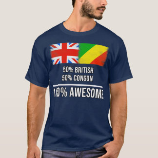 T-shirt 50 British 50 Congon 100 cadeau génial pour Congon