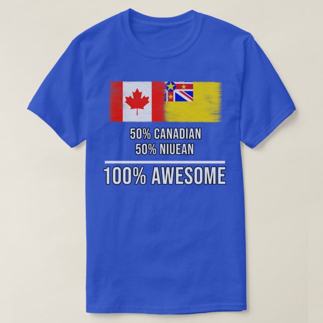 T-shirt 50 Canadiens 50 Niuean 100 Cadeau fantastique pour (Design devant)