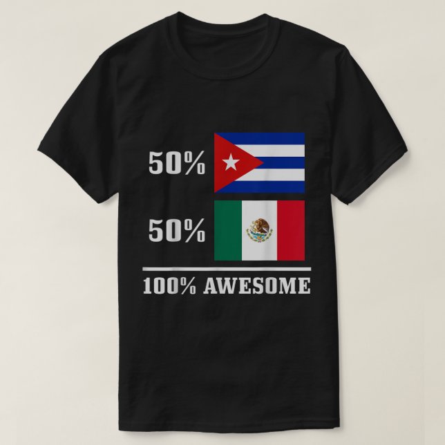 T-shirt 50 Cuba 50 Mexique Cuba Mexique Drapeau de la fier (Design devant)