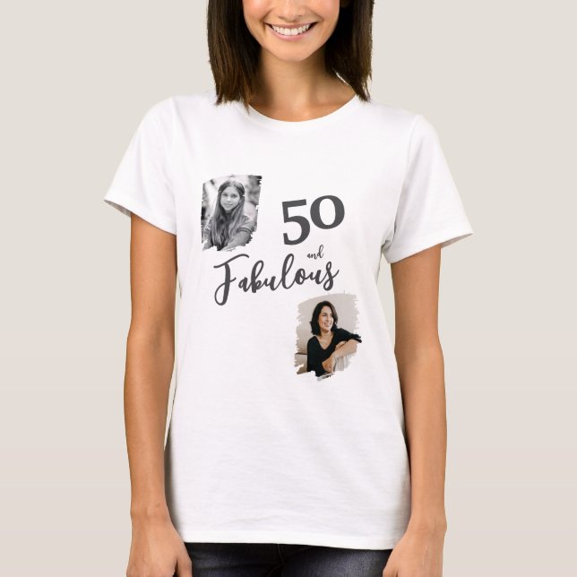 T-shirt 50 et fabuleux 2 Photo 50e anniversaire (Devant)