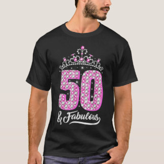 T-shirt 50 et fabuleux 50e anniversaire Diamond Crown Cade
