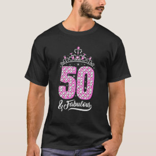 T-shirt 50 et fabuleux 50e anniversaire Diamond Crown Femm