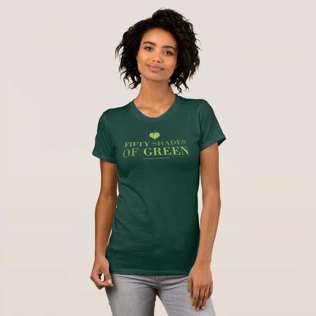 T-shirt 50 nuances de t0shirt vert (Devant entier)