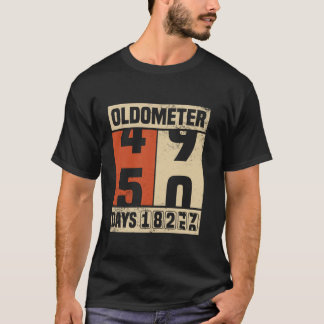 T-shirt 50 Oldomètre 50 50 Oldomètre 50e Anniversaire Oldo