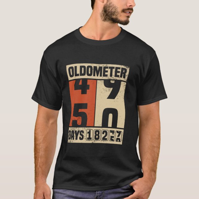 T-shirt 50 Oldomètre 50 50 Oldomètre 50e Anniversaire Oldo (Devant)