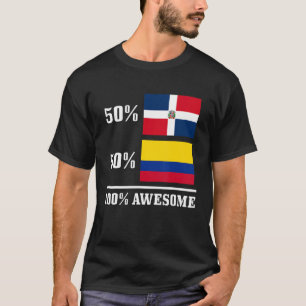 T-shirt 50 République dominicaine 50 Colombie Drapeau colo