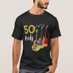 T-shirt 50 Rocks Guitar 50e anniversaire fête