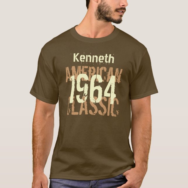 T-shirt 50e anniversaire 1964 American Classic Brown Tan v (Devant)